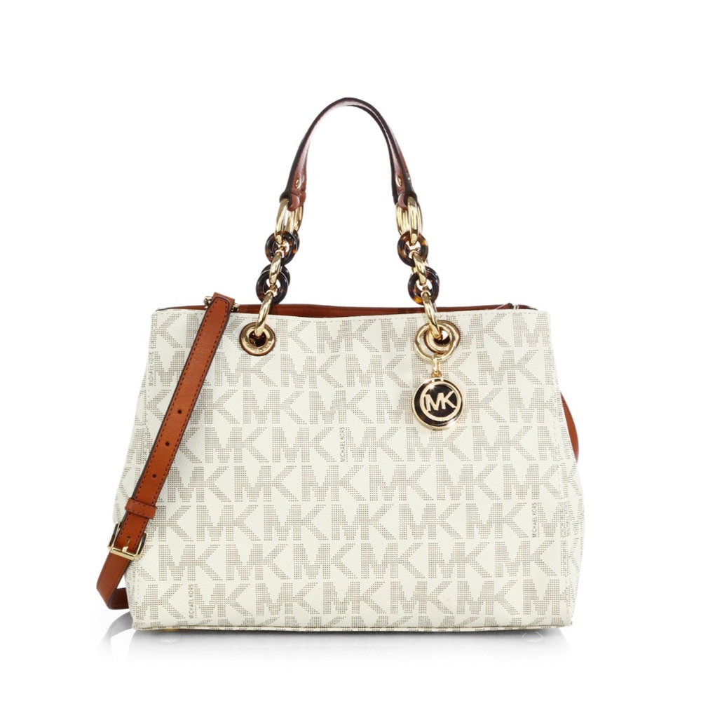 NWT Michael Kors Cynthia Vanilla MD Satchel